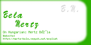 bela mertz business card